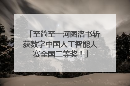 至简至一河图洛书斩获数字中国人工智能大赛全国二等奖！