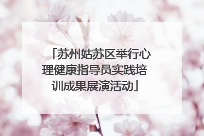 苏州姑苏区举行心理健康指导员实践培训成果展演活动
