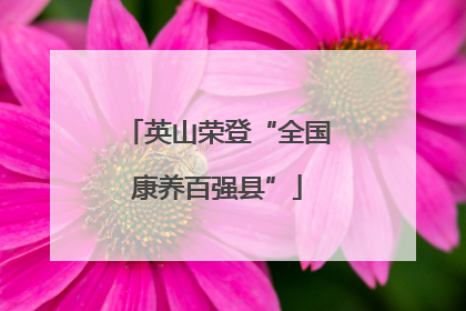 英山荣登“全国康养百强县”