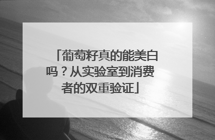 葡萄籽真的能美白吗？从实验室到消费者的双重验证