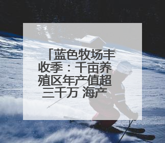 蓝色牧场丰收季：千亩养殖区年产值超三千万 海产经济活力足