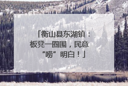 衡山县东湖镇：板凳一圈围，民意“唠”明白！