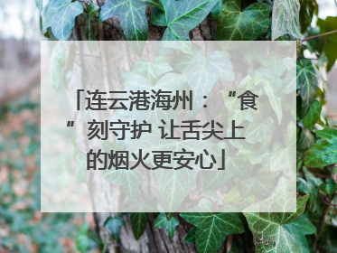 连云港海州：“食”刻守护 让舌尖上的烟火更安心
