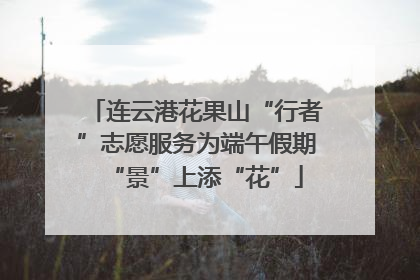连云港花果山“行者”志愿服务为端午假期“景”上添“花”