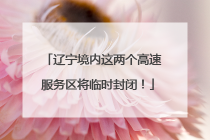 辽宁境内这两个高速服务区将临时封闭！