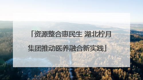 资源整合惠民生 湖北柠月集团推动医养融合新实践