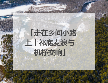 走在乡间小路上丨祁底麦浪与机杼交响