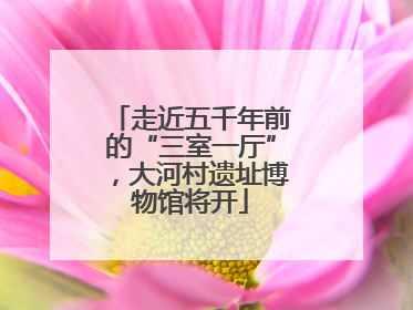 走近五千年前的“三室一厅”，大河村遗址博物馆将开