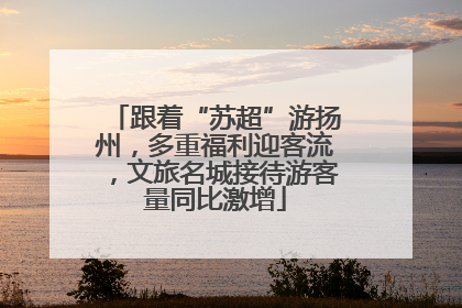 跟着“苏超”游扬州，多重福利迎客流，文旅名城接待游客量同比激增