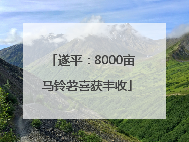 遂平：8000亩马铃薯喜获丰收