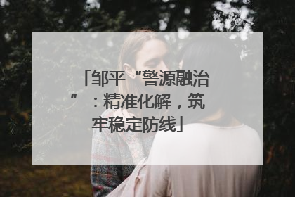 邹平“警源融治”：精准化解，筑牢稳定防线