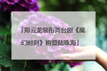 郑云龙领衔舞台剧《魔幻时刻》将登陆珠海