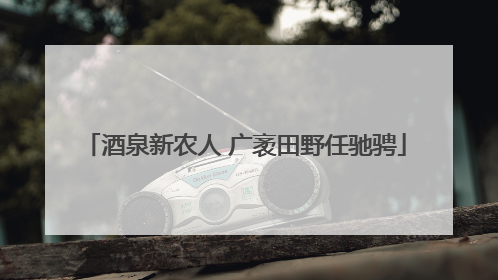 酒泉新农人 广袤田野任驰骋