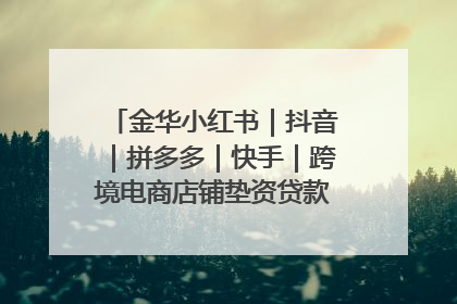 金华小红书｜抖音｜拼多多｜快手｜跨境电商店铺垫资贷款企业-漫商易
