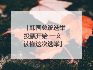 韩国总统选举投票开始 一文读懂这次选举