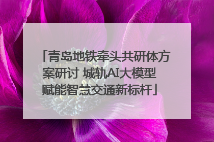 青岛地铁牵头共研体方案研讨 城轨AI大模型赋能智慧交通新标杆