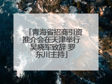 青海省招商引资推介会在天津举行 吴晓军致辞 罗东川主持