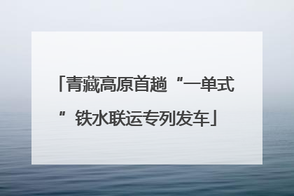 青藏高原首趟“一单式”铁水联运专列发车