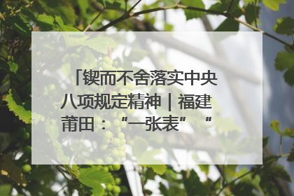 锲而不舍落实中央八项规定精神｜福建莆田：“一张表”“一张图”为基层减轻“数字负担”