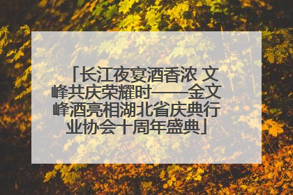 长江夜宴酒香浓 文峰共庆荣耀时——金文峰酒亮相湖北省庆典行业协会十周年盛典