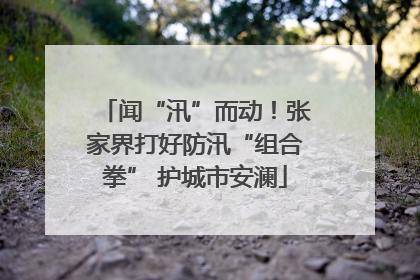 闻“汛”而动！张家界打好防汛“组合拳” 护城市安澜