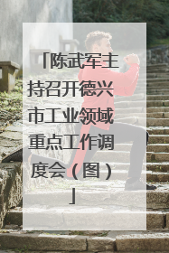 陈武军主持召开德兴市工业领域重点工作调度会（图）