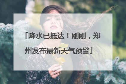 降水已抵达！刚刚，郑州发布最新天气预警