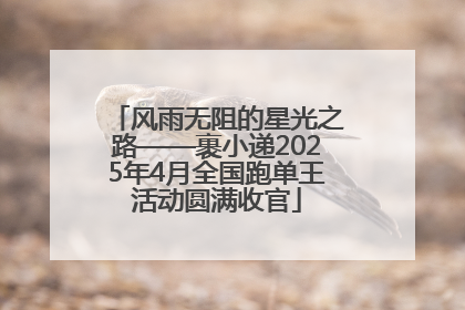 风雨无阻的星光之路——裹小递2025年4月全国跑单王活动圆满收官