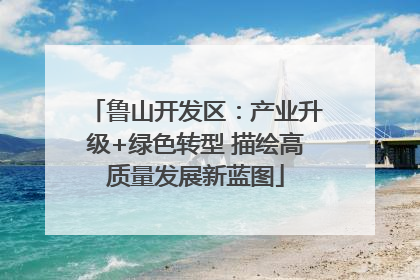 鲁山开发区：产业升级+绿色转型 描绘高质量发展新蓝图