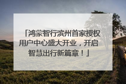 鸿蒙智行滨州首家授权用户中心盛大开业，开启智慧出行新篇章！