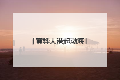 黄骅大港起渤海