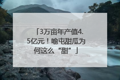 3万亩年产值4.5亿元！喻屯甜瓜为何这么“甜”