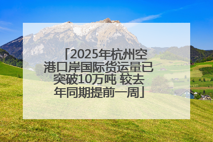 2025年杭州空港口岸国际货运量已突破10万吨 较去年同期提前一周