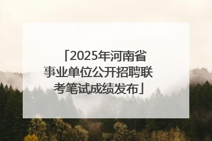 2025年河南省事业单位公开招聘联考笔试成绩发布