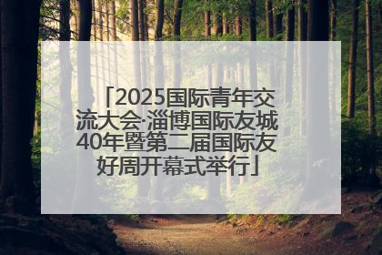 2025国际青年交流大会·淄博国际友城40年暨第二届国际友好周开幕式举行