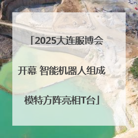 2025大连服博会开幕 智能机器人组成模特方阵亮相T台