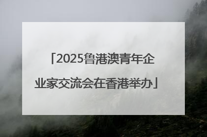 2025鲁港澳青年企业家交流会在香港举办