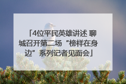 4位平民英雄讲述 聊城召开第二场“榜样在身边”系列记者见面会