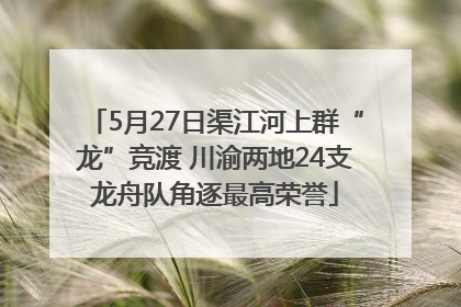5月27日渠江河上群“龙”竞渡 川渝两地24支龙舟队角逐最高荣誉