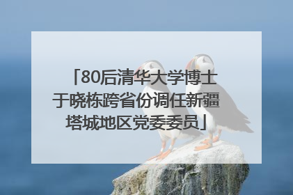 80后清华大学博士于晓栋跨省份调任新疆塔城地区党委委员