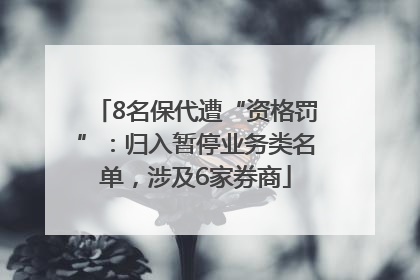 8名保代遭“资格罚”：归入暂停业务类名单，涉及6家券商