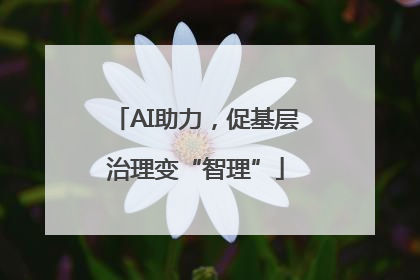 AI助力，促基层治理变“智理”