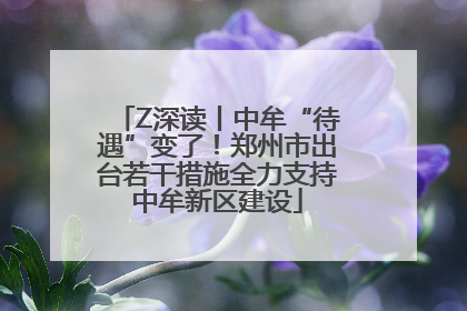 Z深读丨中牟“待遇”变了！郑州市出台若干措施全力支持中牟新区建设